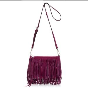 Rebecca Minkoff Finn Suede Fringe Convertible NEW